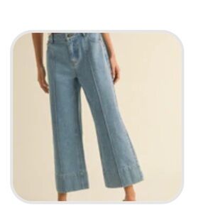 Denim Blue Wide Hem Accent